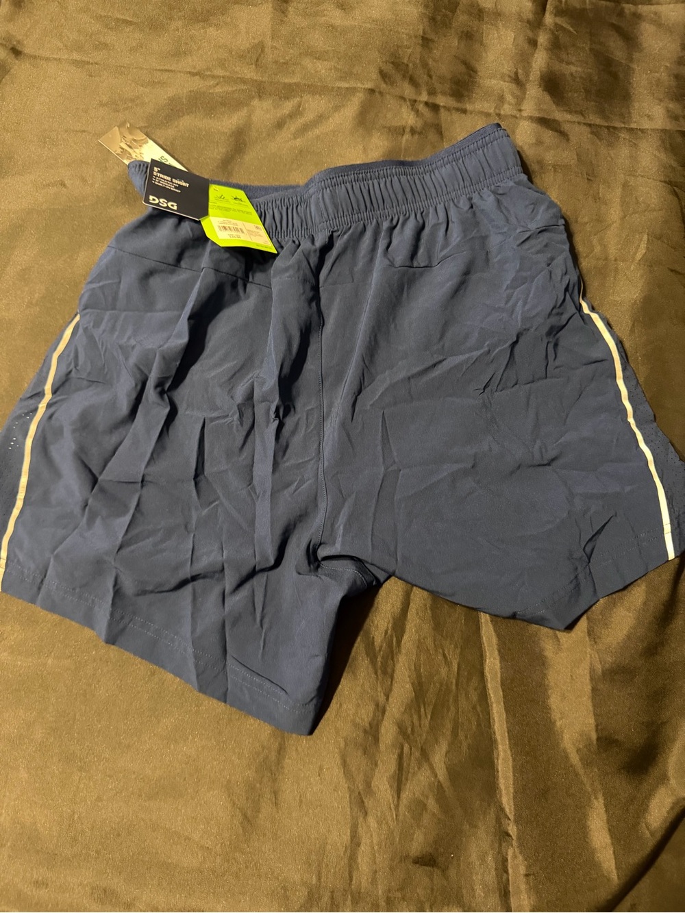 DSG Mens 5" Stride Run Short University Navy Small NWT